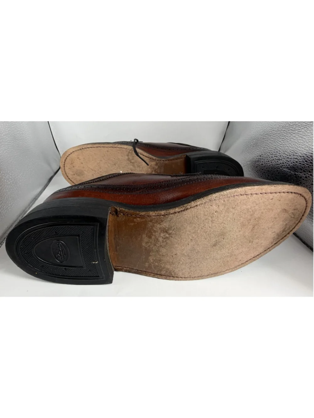 Stuart Holmes Wing Tip Shoes Leather Full Brogue Oxford Dress Brown Mens 8.5